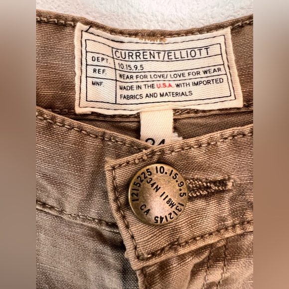 Current/Elliott NWT The Pleated Barrel Pants in Army Green Size 24 - Picture 7 of 12